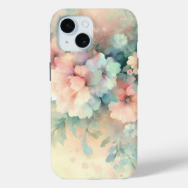 Funda Para iPhone 15 Rosas de Pastel Vintages