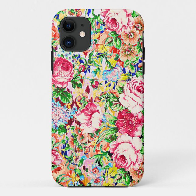 Funda De Case-Mate Para iPhone Rosas de pintura alegres (Reverso)