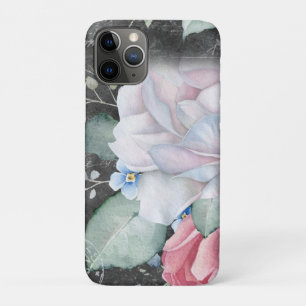 Funda Para iPhone 11 Pro Rosas de Pizarra al Acuarela