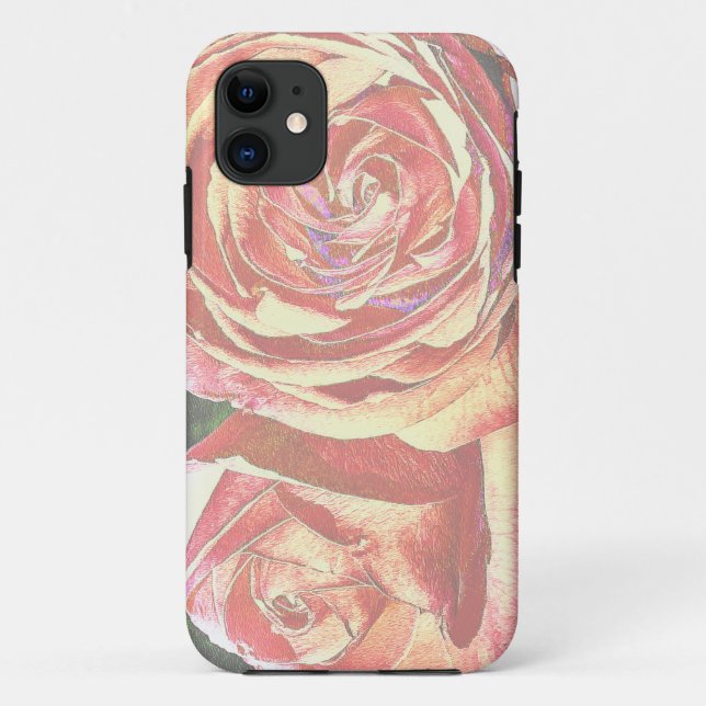 Funda De Case-Mate Para iPhone Rosas de té del Jardín (Reverso)