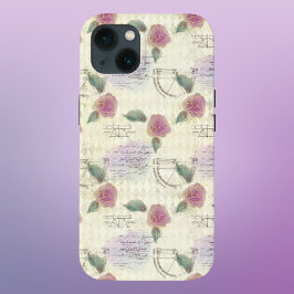 Funda Para iPhone 13 Rosas de vapor y planos mecánicos con engranajes