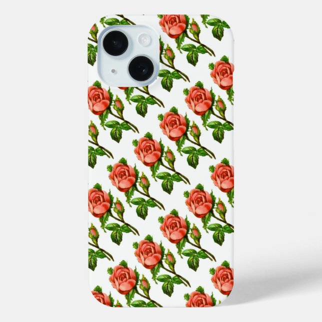 Funda De Case-Mate Para iPhone Rosas de Victoria Rosa (Reverso )
