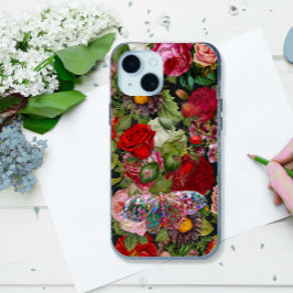 Funda Para iPhone 15 Rosas del Boho