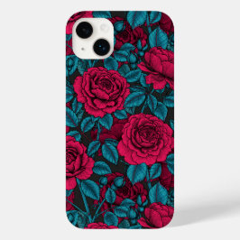 Funda Para iPhone 14 Plus De Case-Mate Rosas en rojo y azul