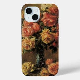 Funda Para iPhone 15 Rosas en una vesícula de Pierre Renoir, Bella Arte