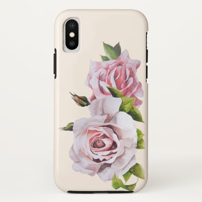 Funda De Case-Mate Para iPhone Rosas escultóricos en un estuche para iPhone (Reverso)