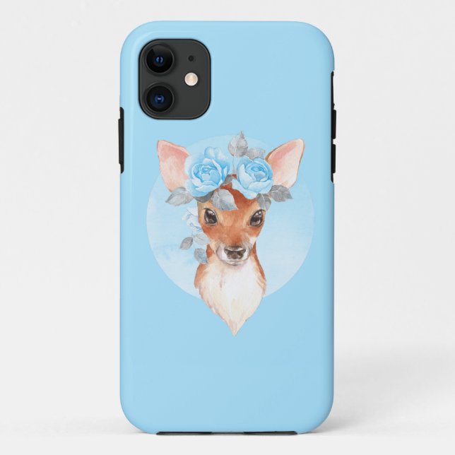 Funda De Case-Mate Para iPhone Rosas Fawn y Blue (Reverso)
