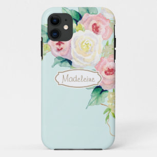 Funda Para iPhone 11 Rosas florales de acuarela moderna y atractiva