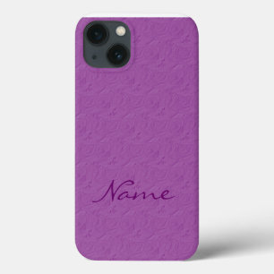 Funda Para iPhone 13 Rosas Grabado en relieve alumbran aire violeta en 