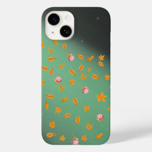 Funda Para iPhone 14 De Case-Mate Rosas iluminados por la luna y hojas de otoño