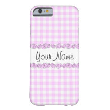 Rosas Lilac Comprobar el estuche para iPhone 'Name