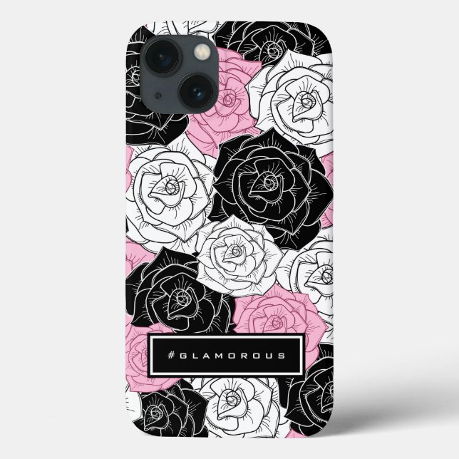 Funda De Case-Mate Para iPhone Rosas modernos (Reverso)