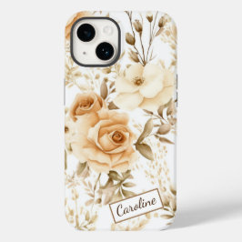 Funda Para iPhone 14 De Case-Mate Rosas modernos del Boho neutrales