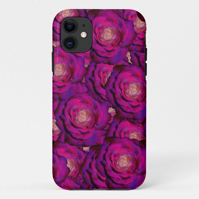 Funda De Case-Mate Para iPhone Rosas morados (Reverso)