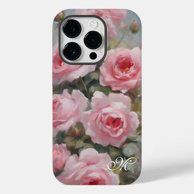Funda De Case-Mate Para iPhone Rosas pintados de rosa (Reverso )