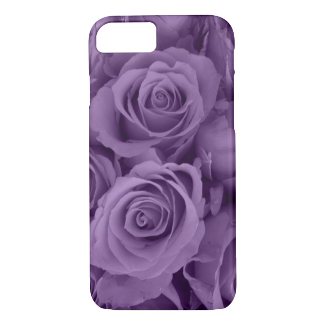 Funda De Case-Mate Para iPhone rosas púrpuras (Reverso)