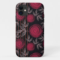 Rosas rojas en negro.