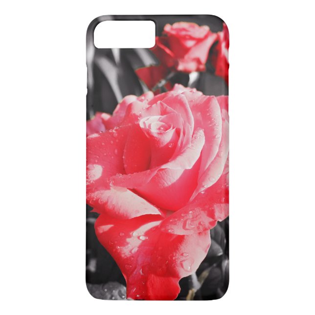 Funda De Case-Mate Para iPhone Rosas rojas románticas (Reverso)