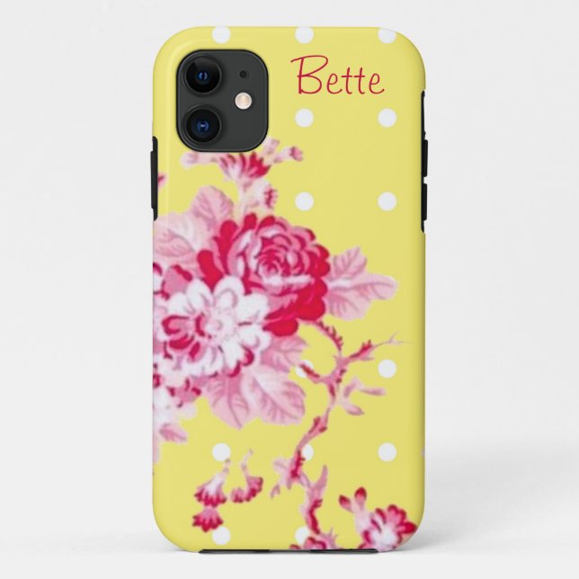 Funda De Case-Mate Para iPhone Rosas Rosadas En Amarillo (Reverso)