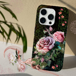 Funda Para iPhone 15 Pro Rosas rosas rosas negras