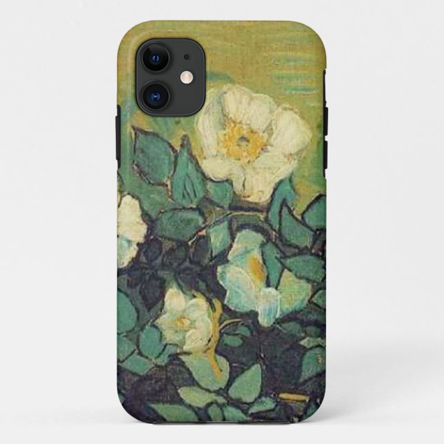 Funda De Case-Mate Para iPhone Rosas silvestres, Vincent van Gogh. (Reverso)