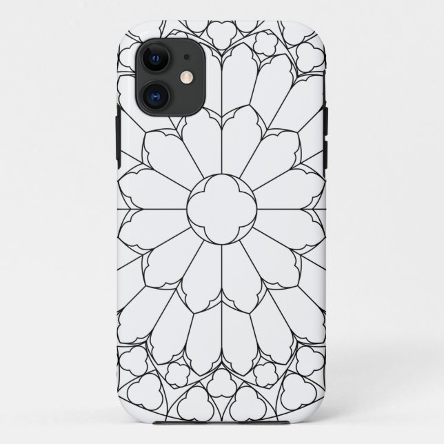 Funda De Case-Mate Para iPhone Rosas StainGlass (Reverso)