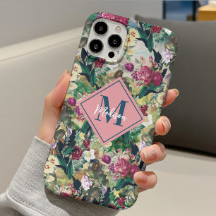 Funda Para iPhone 14 De Case-Mate Rosas vintage shabby chic patrón de diamante amari