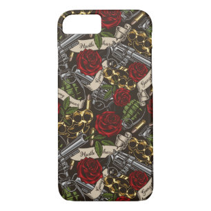 Funda Para iPhone 8/7 Rosas Y Armas