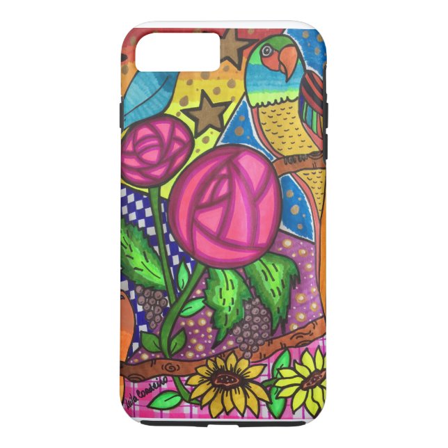 Funda De Case-Mate Para iPhone Rosas y pájaros (Reverso)