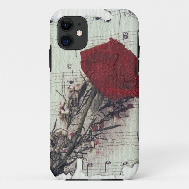 Funda De Case-Mate Para iPhone <Rose and Music> por Kim Koza 2 (Reverso)