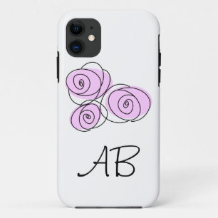 Funda Para iPhone 11 Rose Bouquet Lilac estuche para iPhone "Monograma"