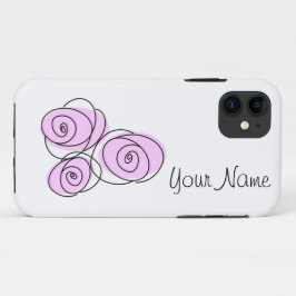 Funda Para iPhone 11 Rose Bouquet Lilac 'Nombre' horizontal