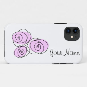 Funda Para iPhone 11 Rose Bouquet Lilac 'Nombre' horizontal