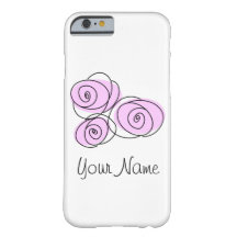 Rose Bouquet Lilac Nombre iPhone estuche