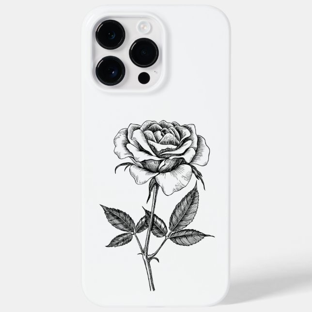 Funda De Case-Mate Para iPhone Rose drawing (Reverso)