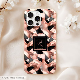 Funda Para iPhone 15 Pro Max Rose Gold Black iPhone Case 13 Modern Lux Custom