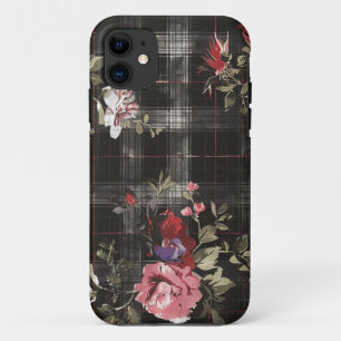 Funda Para iPhone 11 Roses rojas de plástico negro