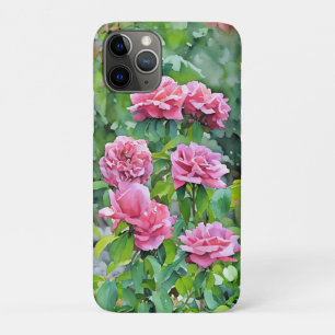 Funda Para iPhone 11 Pro Roses rosados Art Rosa Estuche de teléfono de jard