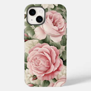 Funda Para iPhone 14 De Case-Mate Roses rosados de color agua