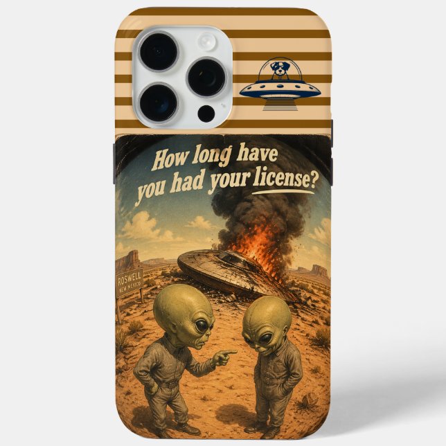 Funda De Case-Mate Para iPhone Roswell UFO (Reverso )