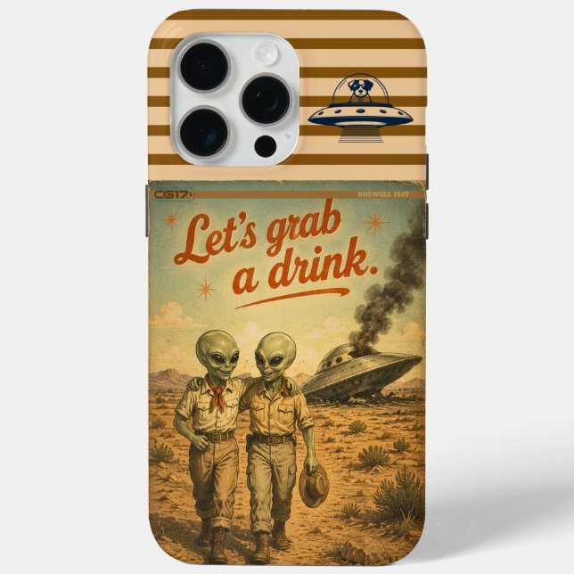 Funda De Case-Mate Para iPhone Roswell UFO (Reverso )