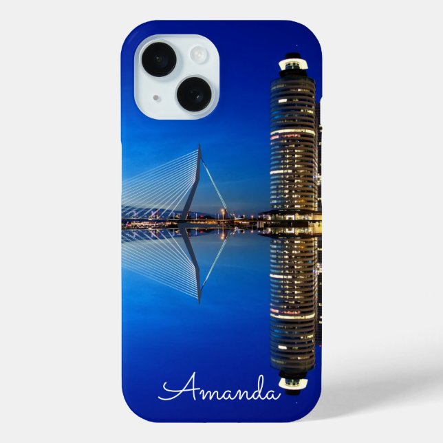 Funda De Case-Mate Para iPhone Rótterdam Skyline Cityscape (Reverso )