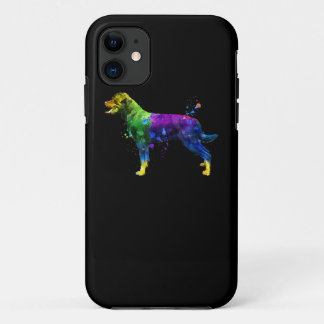 Funda Para iPhone 11 Rottweiler Face Watercolor Paintar Rottweiler