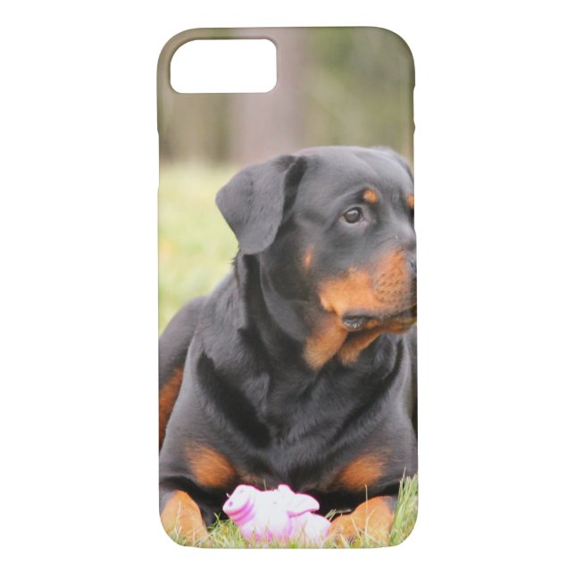 Funda De Case-Mate Para iPhone Rottweiler hermoso grande (Reverso)