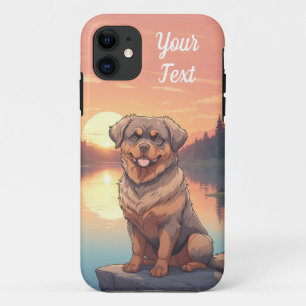 Funda Para iPhone 11 Rottweiler junto al lago