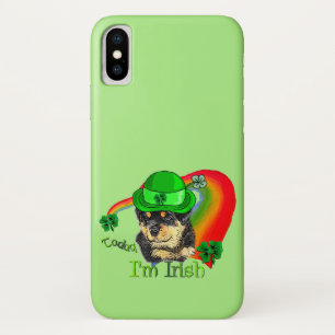 Funda Para iPhone X Rottweiler Puppy St Pattys