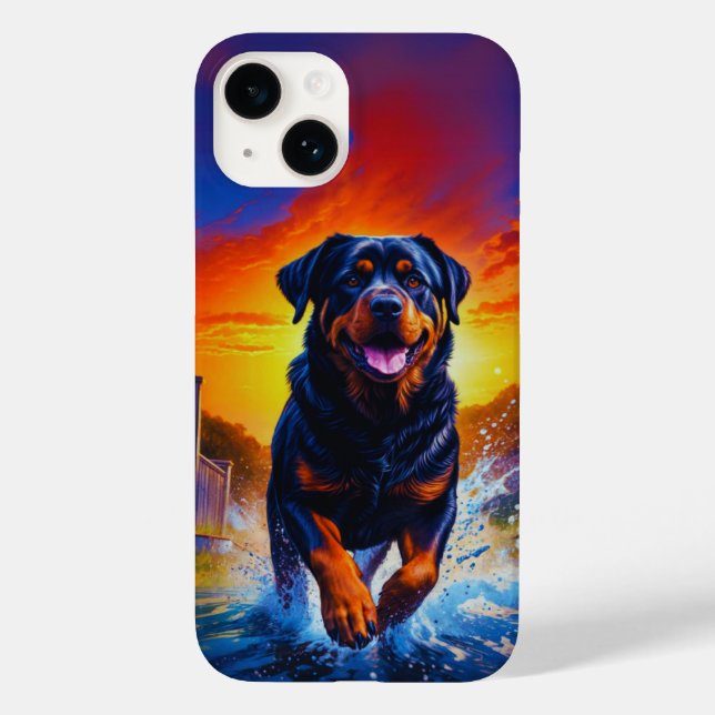 Funda De Case-Mate Para iPhone Rottweiler Rottie Dog (Reverso )