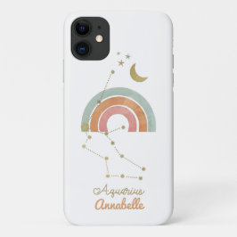 Funda Para iPhone 11 Rótulo Aquarius Zodiac