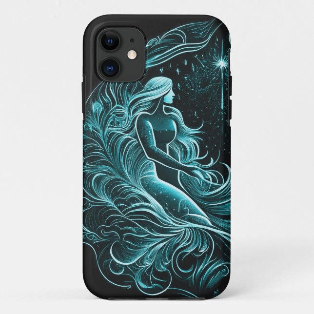 Funda De Case-Mate Para iPhone Rótulo Aquarius Zodiac (Reverso)