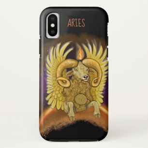 Funda Para iPhone X Rótulo Aries Zodiac